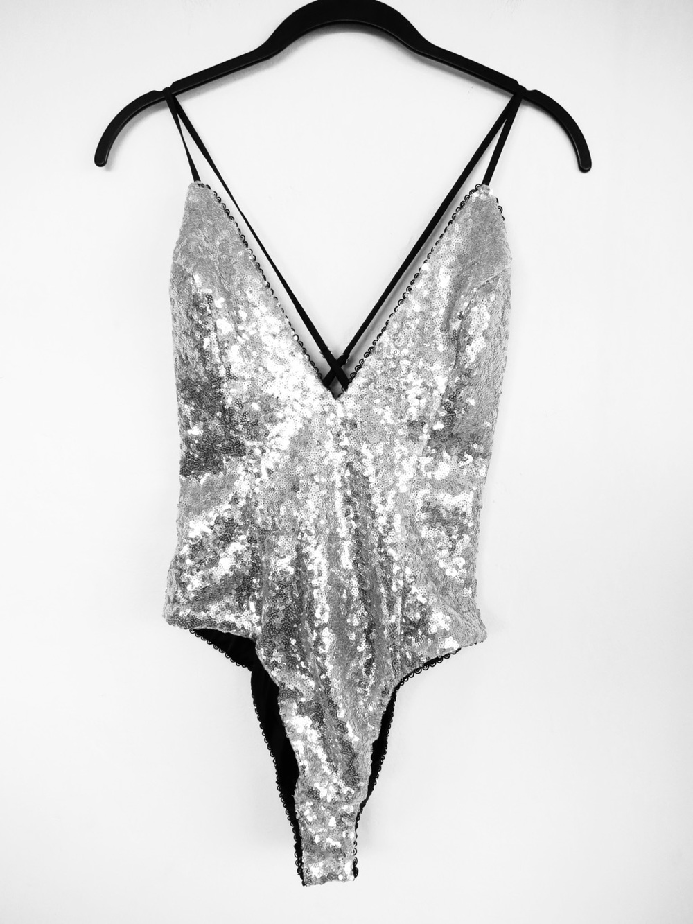 For Love & Lemons Glimmer Sequin Bodysuit.